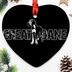 Great Dane Ornament (heart) by Valentinaart