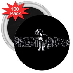 Great Dane 3  Magnets (100 Pack) by Valentinaart