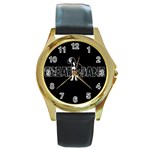 Great Dane Round Gold Metal Watch Front