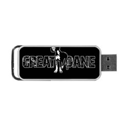 Great Dane Portable Usb Flash (one Side) by Valentinaart