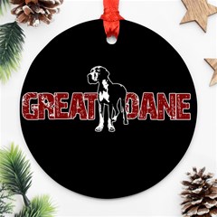 Great Dane Ornament (round) by Valentinaart