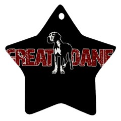 Great Dane Ornament (star) by Valentinaart