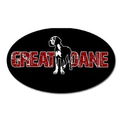 Great Dane Oval Magnet by Valentinaart