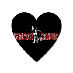 Great Dane Heart Magnet by Valentinaart