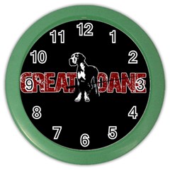 Great Dane Color Wall Clocks by Valentinaart