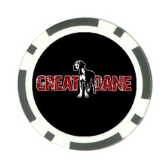 Great Dane Poker Chip Card Guard by Valentinaart