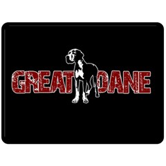 Great Dane Fleece Blanket (large)  by Valentinaart