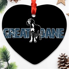 Great Dane Ornament (heart) by Valentinaart