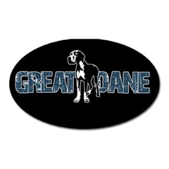 Great Dane Oval Magnet by Valentinaart