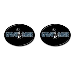 Great Dane Cufflinks (oval) by Valentinaart