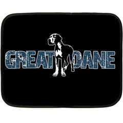 Great Dane Double Sided Fleece Blanket (mini)  by Valentinaart