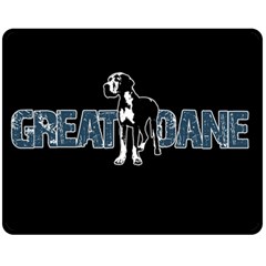 Great Dane Fleece Blanket (medium)  by Valentinaart