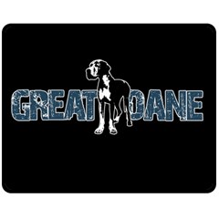 Great Dane Double Sided Fleece Blanket (medium)  by Valentinaart