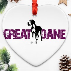 Great Dane Ornament (heart) by Valentinaart