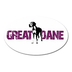 Great Dane Oval Magnet by Valentinaart