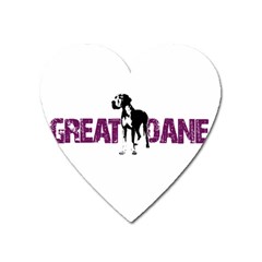 Great Dane Heart Magnet by Valentinaart