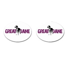 Great Dane Cufflinks (oval) by Valentinaart