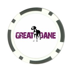 Great Dane Poker Chip Card Guard by Valentinaart