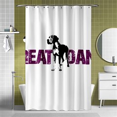 Great Dane Shower Curtain 48  X 72  (small)  by Valentinaart