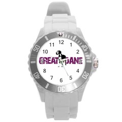 Great Dane Round Plastic Sport Watch (l) by Valentinaart