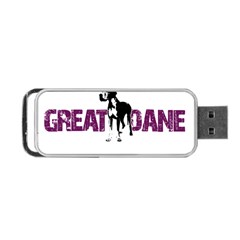 Great Dane Portable Usb Flash (two Sides) by Valentinaart