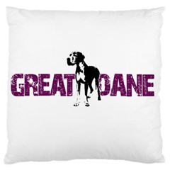 Great Dane Standard Flano Cushion Case (one Side) by Valentinaart