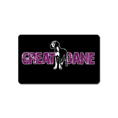 Great Dane Magnet (name Card) by Valentinaart