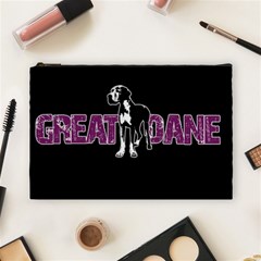 Great Dane Cosmetic Bag (large)  by Valentinaart