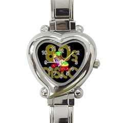 Roller Skater 80s Heart Italian Charm Watch by Valentinaart