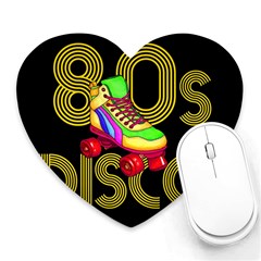 Roller Skater 80s Heart Mousepads by Valentinaart