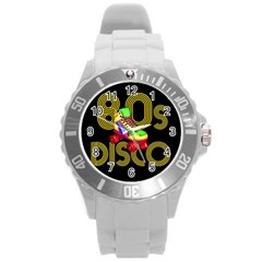 Roller Skater 80s Round Plastic Sport Watch (l) by Valentinaart