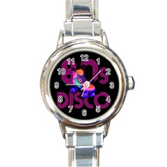 Roller Skater 80s Round Italian Charm Watch by Valentinaart