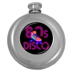 Roller Skater 80s Round Hip Flask (5 Oz) by Valentinaart