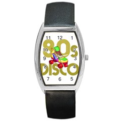 Roller Skater 80s Barrel Style Metal Watch