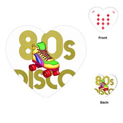 Roller Skater 80s Playing Cards (heart)  by Valentinaart