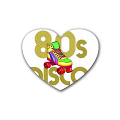 Roller Skater 80s Heart Coaster (4 Pack)  by Valentinaart