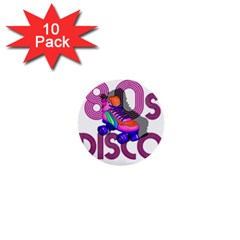 Roller Skater 80s 1  Mini Buttons (10 Pack)  by Valentinaart