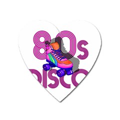 Roller Skater 80s Heart Magnet by Valentinaart