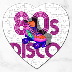 Roller Skater 80s Jigsaw Puzzle (heart) by Valentinaart