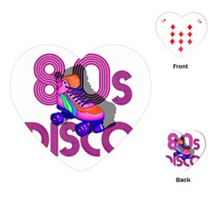 Roller Skater 80s Playing Cards (heart)  by Valentinaart