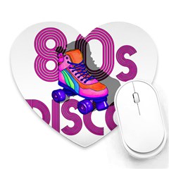 Roller Skater 80s Heart Mousepads by Valentinaart