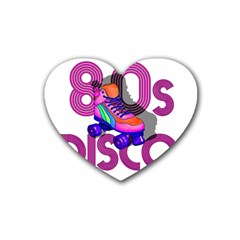 Roller Skater 80s Heart Coaster (4 Pack)  by Valentinaart