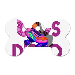 Roller Skater 80s Dog Tag Bone (two Sides) by Valentinaart