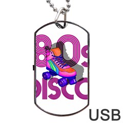 Roller Skater 80s Dog Tag Usb Flash (one Side) by Valentinaart