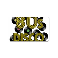  80s Disco Vinyl Records Magnet (name Card) by Valentinaart