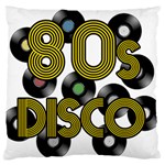  80s disco vinyl records Large Cushion Case (One Side) Front