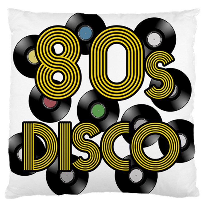  80s disco vinyl records Large Cushion Case (One Side)