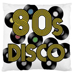  80s Disco Vinyl Records Large Cushion Case (two Sides) by Valentinaart