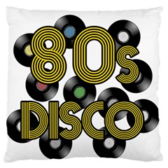  80s Disco Vinyl Records Standard Flano Cushion Case (one Side) by Valentinaart