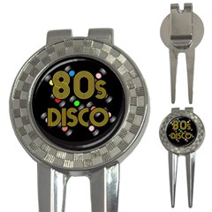  80s Disco Vinyl Records 3-in-1 Golf Divots by Valentinaart